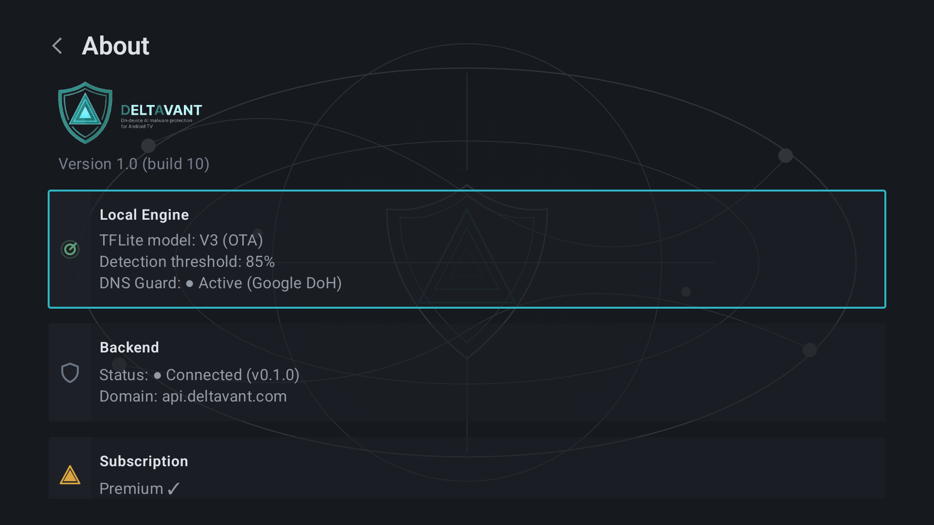 About screen